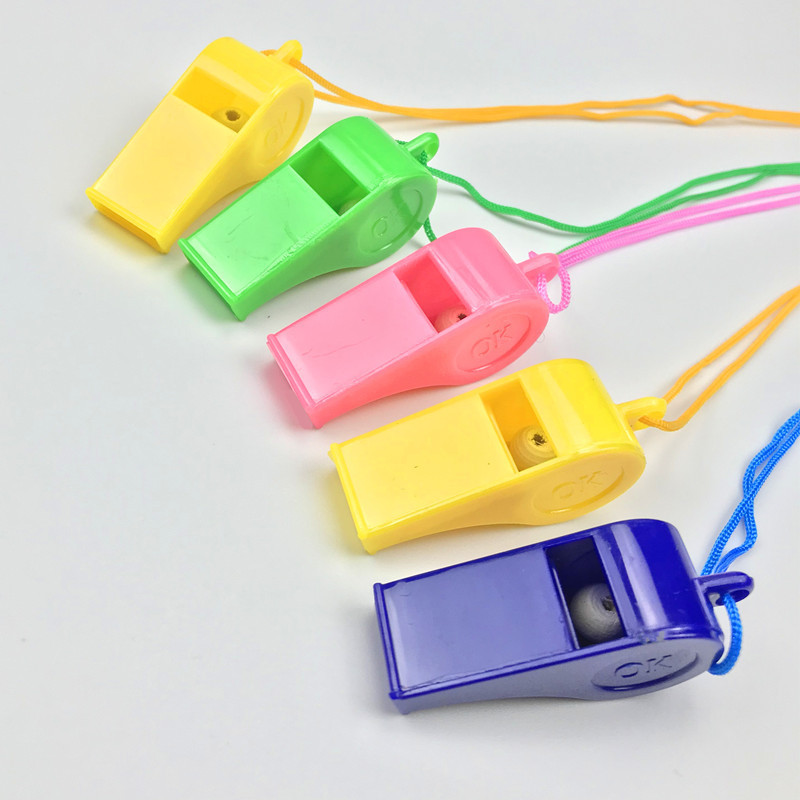 100 kom/lot Plastična zviždaljka u boji Zviždaljka za suca Profesionalna zviždaljka za nogometnog suca Zviždaljka za košarkaškog suca Dolphin E11070