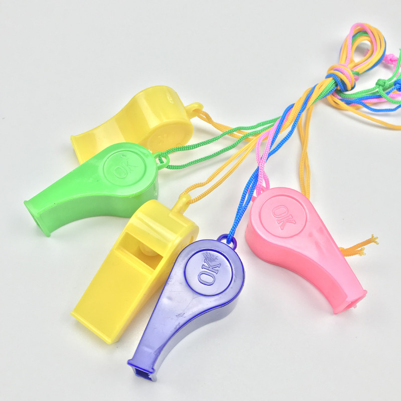 100 kom/lot Plastična zviždaljka u boji Zviždaljka za suca Profesionalna zviždaljka za nogometnog suca Zviždaljka za košarkaškog suca Dolphin E11070