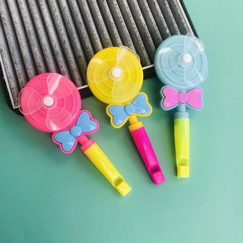10 PCS 13CM Mini Lollipop Windmill Whistle Play Toy Детски рожден ден Baby Shower Party Favor Подарък за гости ключодържател