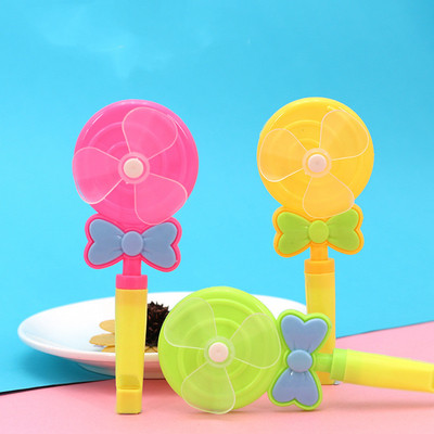 10 PCS 13CM Mini Lollipop Windmill Whistle Play Toy Детски рожден ден Baby Shower Party Favor Подарък за гости ключодържател