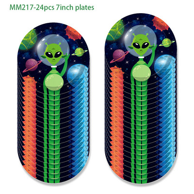 25 buc/set copii cosplay desene animate Space Saucerman joc extraterestru ANIVERSAREA petrecere hârtie foto booth recuzită baby shower decorațiuni pentru petrecere