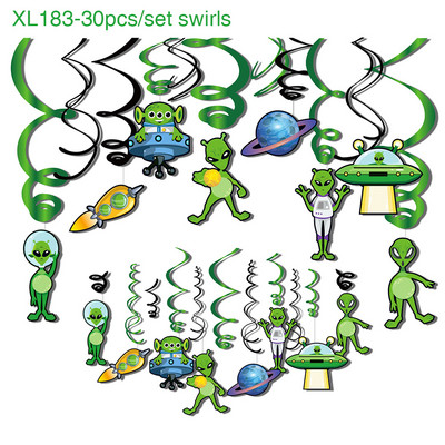 25 buc/set copii cosplay desene animate Space Saucerman joc extraterestru ANIVERSAREA petrecere hârtie foto booth recuzită baby shower decorațiuni pentru petrecere