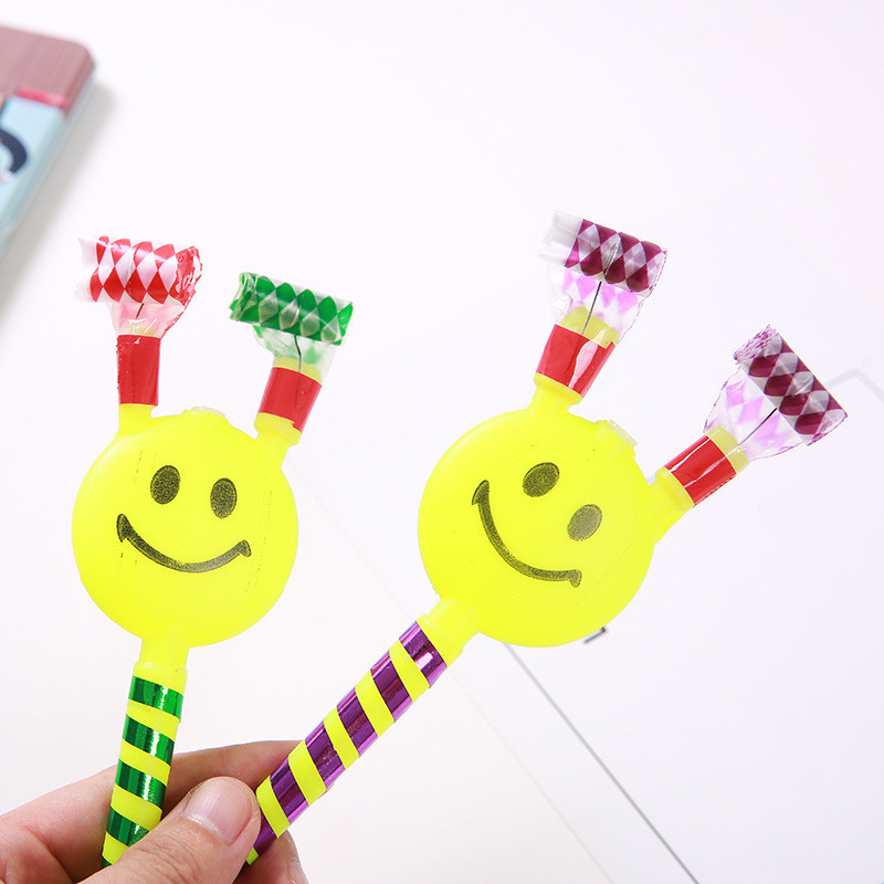 5 ΤΕΜ/Πακέτο Smiley Face Blowout Whistles Προμήθειες γάμου Παιδικά Μπομπονιέρες για πάρτι γενεθλίων Noice Maker Παιχνίδια Goody Bags Pinata Wacky Toy