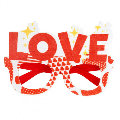 Ochelari unisex Creativ unic, stiluri multiple, decor cu litere de dragoste, ramă de ochelari de Ziua Îndrăgostiților pentru dans