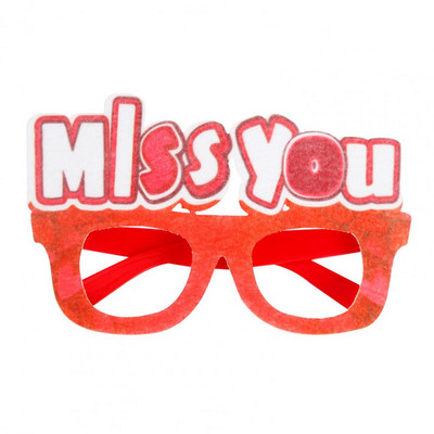 Ochelari unisex Creativ unic, stiluri multiple, decor cu litere de dragoste, ramă de ochelari de Ziua Îndrăgostiților pentru dans