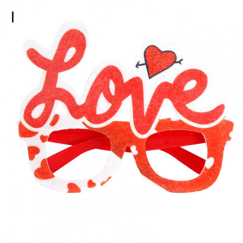 Ochelari unisex Creativ unic, stiluri multiple, decor cu litere de dragoste, ramă de ochelari de Ziua Îndrăgostiților pentru dans