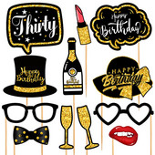 Aniversare 18-a 30-a 40-a La mulți ani Recuzită pentru cabina foto Recuzită pentru cabina foto 30 de ani Decorațiuni pentru petrecerea de aniversare Adult 40 50 60