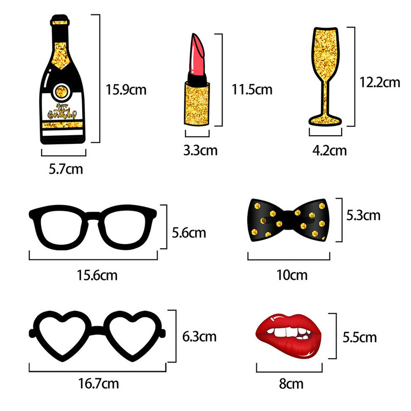 Aniversare 18-a 30-a 40-a La mulți ani Recuzită pentru cabina foto Recuzită pentru cabina foto 30 de ani Decorațiuni pentru petrecerea de aniversare Adult 40 50 60