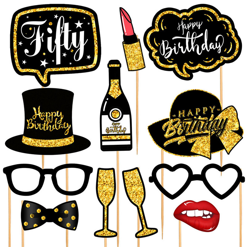 Aniversare 18-a 30-a 40-a La mulți ani Recuzită pentru cabina foto Recuzită pentru cabina foto 30 de ani Decorațiuni pentru petrecerea de aniversare Adult 40 50 60