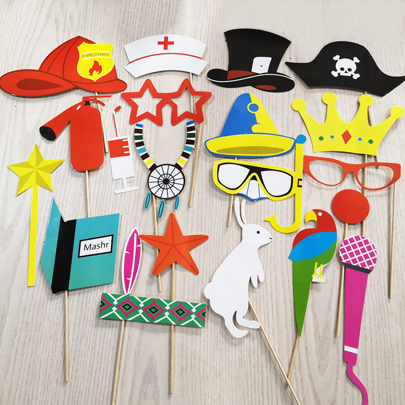 Amuzant Halloween Party Photo Booth Recuzită DIY Mustață Buze Ochelari Măști Horror Fantomă Licență Foto Booth Decorare petrecere de Paște