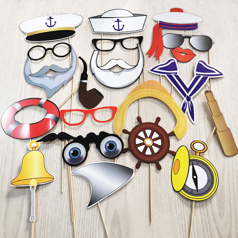 Amuzant Halloween Party Photo Booth Recuzită DIY Mustață Buze Ochelari Măști Horror Fantomă Licență Foto Booth Decorare petrecere de Paște