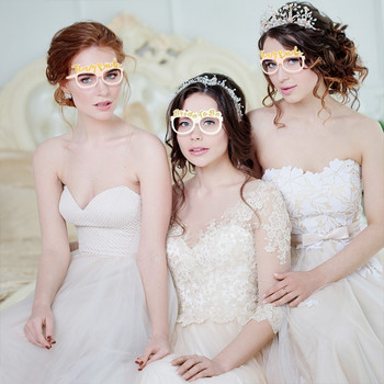 Χάρτινα γυαλιά Bride to be Bridel Shower Party Photo booth Props Wedding Bridesmaid Games Supplies Bachelorette Party Decorations
