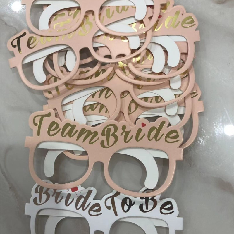 Χάρτινα γυαλιά Bride to be Bridel Shower Party Photo booth Props Wedding Bridesmaid Games Supplies Bachelorette Party Decorations