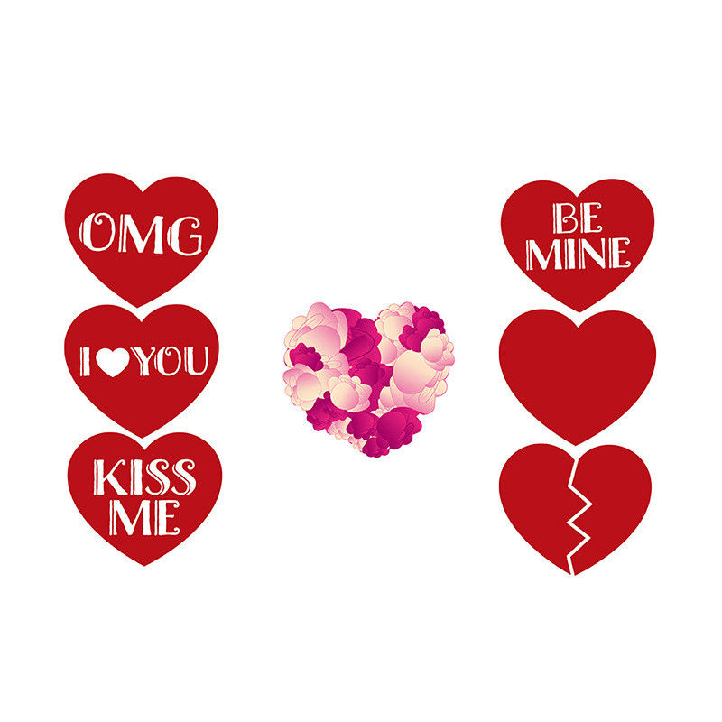 Ziua Îndrăgostiților 35 de recuzită set de recuzită foto DRAGOSTE trage steagul Sărută-mă dulce dragoste 520 Petrecere Tanabata