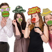 30 komada Lets Get Wild Dinosaur Party Theme Decoration Photography Prop Set Jungle Safari Dino Happy Birthday Party Decor Kids Boy