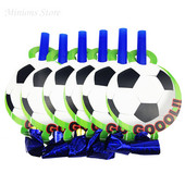 12tk/partii Multifilm Jalgpalliteemalised Viled Lastepidu Multifilm Blowing Dragon Blowout Beebi sünnipäevapidu Dekoratsioon ja tarvikud