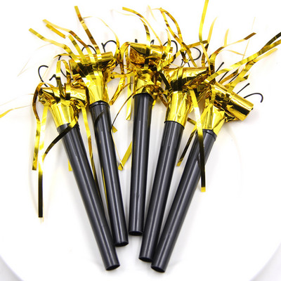 10 bucăți 11 cm auriu și argint ciucuri explozie creativ distracție fluier petrecere de aniversare producătoare de zgomot festival jucării de sărbătoare