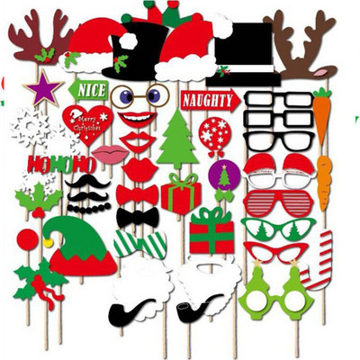 17 tk Paberist jõulumüts Naljakas ja huvitav peofotograafia rekvisiidid Jõulude loominguline fotokabiini rekvisiidid Lapsed Mänguasjad Kaunistused