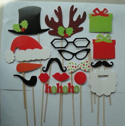 17 tk Paberist jõulumüts Naljakas ja huvitav peofotograafia rekvisiidid Jõulude loominguline fotokabiini rekvisiidid Lapsed Mänguasjad Kaunistused