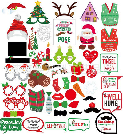 17 tk Paberist jõulumüts Naljakas ja huvitav peofotograafia rekvisiidid Jõulude loominguline fotokabiini rekvisiidid Lapsed Mänguasjad Kaunistused