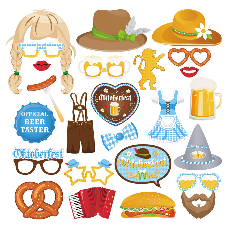 DIY New Happy Germany Oktoberfest Party Photobooth Props Party Favors Germania Bere Hartie Photobooth Props Decoratiuni de petrecere