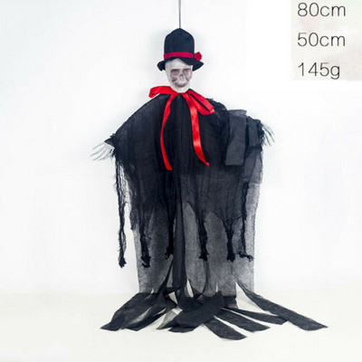 Skeleton Halloween Hanging Ghost with Hand Scary Haunted House Horror Prop Decor