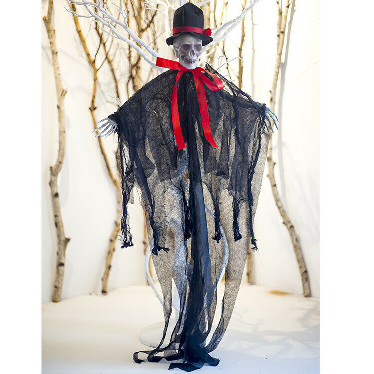 Skeleton Halloween Hanging Ghost with Hand Scary Haunted House Horror Prop Decor
