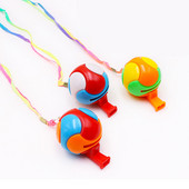 3 vnt./pak. Spalvingas plastikinis švilpukas, vaikiškas žaislinis ragas, futbolo rungtynės, paimkite virvę, švilpukas, sporto reikmenys lauke, pagalbos skambutis