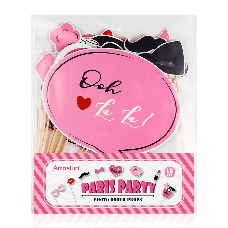 Fotografie Petrecere Recuzită din Paris Accesorii pentru cabină Favoruri cu temă Eiffel franceză Stil selfie Turnul jubileului Jack Union