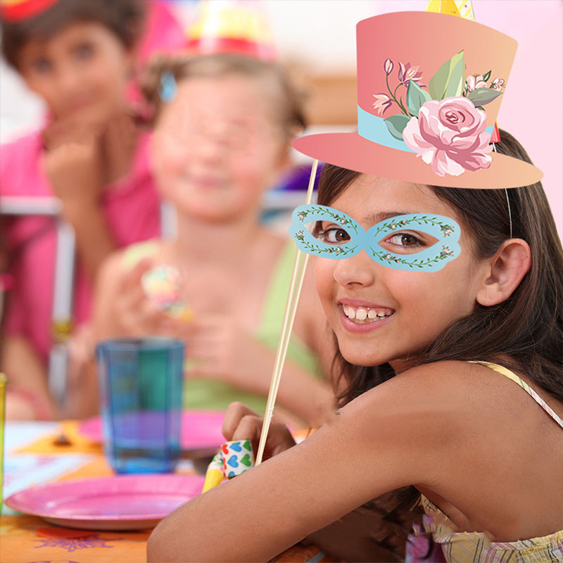 25 de bucăți ceainic pentru petrecere de ceai pentru fete, recuzită pentru cabină foto, copii adulți, flori, decorare pentru petrecerea de la mulți ani, aparat de fotografiat, recuzită pentru fotografiere