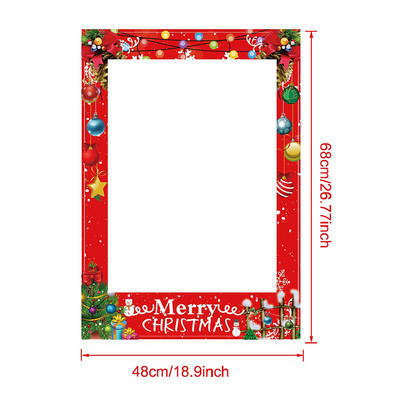 Kalėdų vakarėlio nuotraukų būdelės rekvizitai Kalėdų nuotraukų rėmeliai vakarėlio dekoravimui Kalėdų reikmenų rinkinys vaikams ir suaugusiems