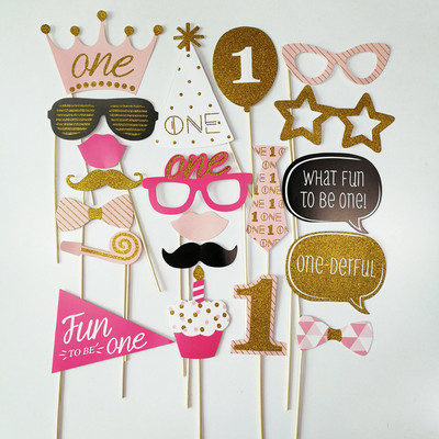 La mulți ani, recuzită pentru cabină foto, decorațiuni creative DIY amuzante pentru sărbătorirea zilei de naștere pentru Baby Show