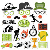 25 bucăți/set Sport Fotbal Fotbal Ziua de Naștere Hârtie Recuzită Photobooth Accesorii Fotografii Accesorii Copii Baby Shower Decoratiuni pentru petreceri