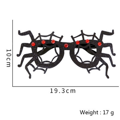 Halloweeni peo kõrvits Spiderweb skelett Fotokabiini rekvisiidid Prillid Prillid Mask Photobooth Aksessuaarid Halloweeni peotarbed