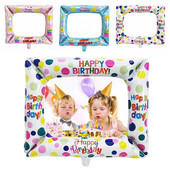 1 tk Kodu pildiraam õhupalli fooliumist fotokabiini kaunistus alumiiniumist laste mänguasjad pere moepidu