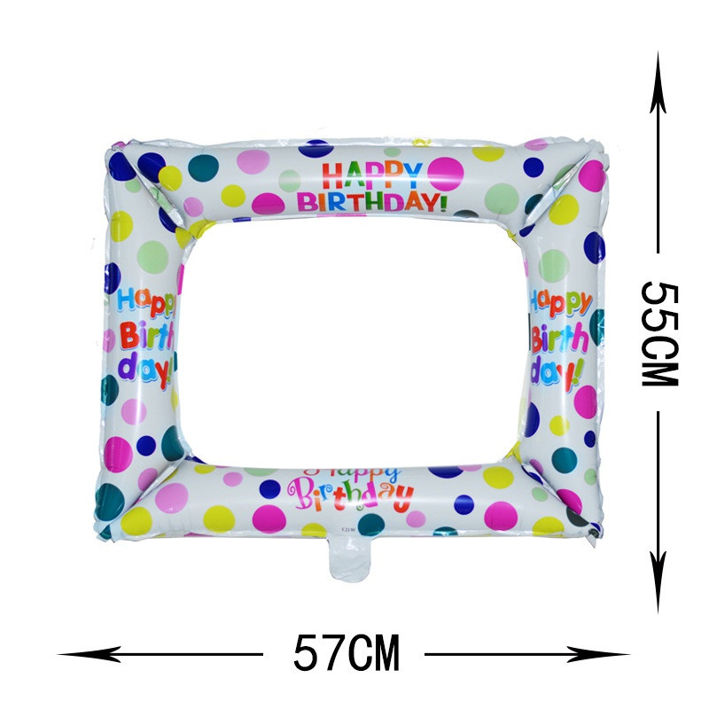 1 tk Kodu pildiraam õhupalli fooliumist fotokabiini kaunistus alumiiniumist laste mänguasjad pere moepidu