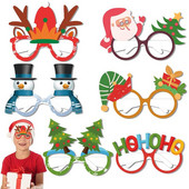 Jõuluprillide raamid Jõulupaberist prillide komplekt Paindlik paberist prillide raamid Suurepärane lõbu pühade jõulupeoks