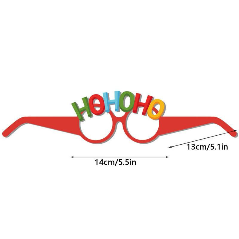 Jõuluprillide raamid Jõulupaberist prillide komplekt Paindlik paberist prillide raamid Suurepärane lõbu pühade jõulupeoks