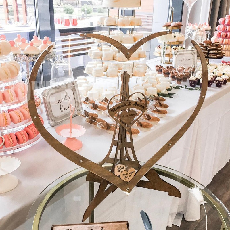 Vestuvių svečių knygos alternatyva – Vestuvių dekoro-Drop Heart svečių knyga