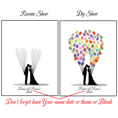 Suasmenintas vardas Data Pirštų atspaudas „Pasidaryk pats“ Vestuvių medžio lapų piešinys, skirtas vestuvių ar vestuvių metinių suvenyrui (pridedama rašalo pagalvėlė)