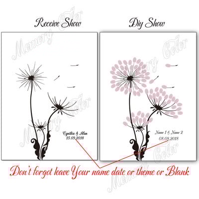 Suasmenintas vardas Data Pirštų atspaudas „Pasidaryk pats“ Vestuvių medžio lapų piešinys, skirtas vestuvių ar vestuvių metinių suvenyrui (pridedama rašalo pagalvėlė)