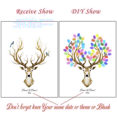 Suasmenintas vardas Data Pirštų atspaudas „Pasidaryk pats“ Vestuvių medžio lapų piešinys, skirtas vestuvių ar vestuvių metinių suvenyrui (pridedama rašalo pagalvėlė)