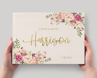 Suasmeninta vestuvių svečių knyga, pasirašymo vestuvėms knyga, vestuvių dovana, krikšto kūdikių šventės gimtadienio svečių knyga