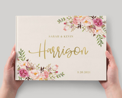 Suasmeninta vestuvių svečių knyga, pasirašymo vestuvėms knyga, vestuvių dovana, krikšto kūdikių šventės gimtadienio svečių knyga