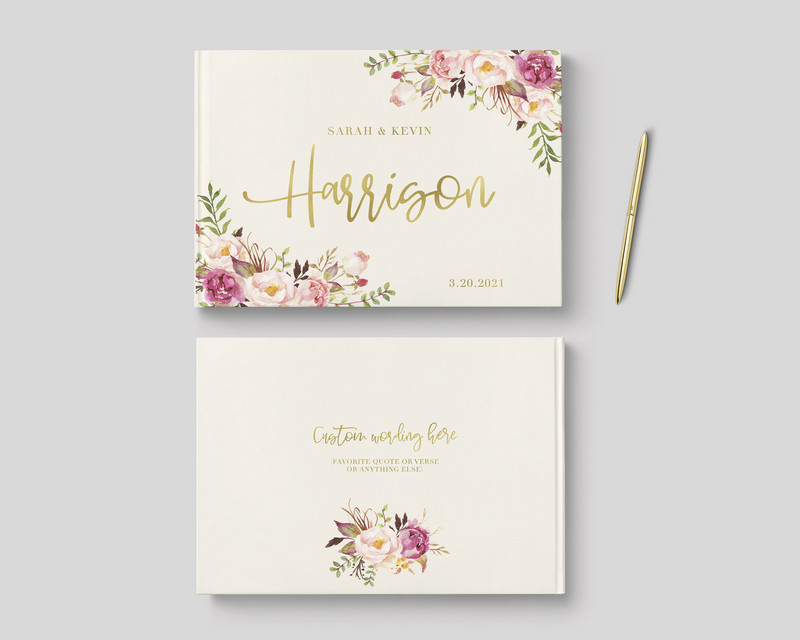 Suasmeninta vestuvių svečių knyga, pasirašymo vestuvėms knyga, vestuvių dovana, krikšto kūdikių šventės gimtadienio svečių knyga