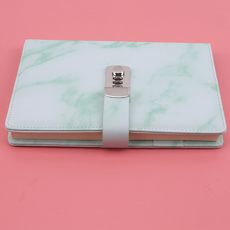 Sąsiuvinio popierius Vintažinis odos marmurinis dienoraštis su kombinuotu slaptažodžio užrakto kodu Nešiojamojo kompiuterio mokyklos biuro reikmenys