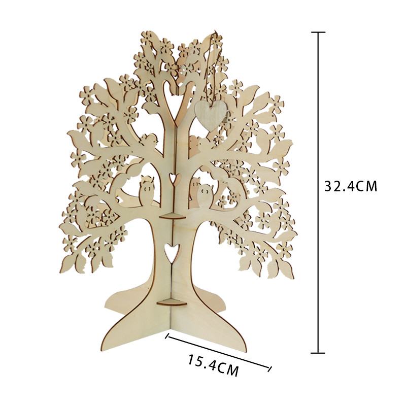 Βιβλίο επισκεπτών γάμου δέντρο ευχών δέντρο για ρουστίκ καλεσμένο γάμου Μητρώο Δέντρο με Ξύλινες Καρδιές Κρεμαστό Δώρο Γάμου Διακοσμήσεις