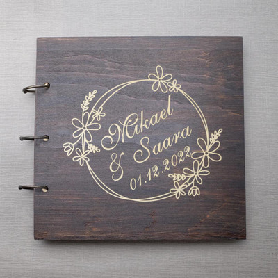 Carte de oaspeți de nuntă personalizată Carte de nuntă gravată Carte de semnături personalizată Album de nuntă Amintiri pentru invitații la nuntă