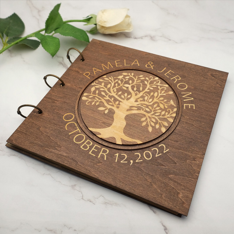 Carte de oaspeți de nuntă personalizată Carte de nuntă gravată Carte de semnături personalizată Album de nuntă Amintiri pentru invitații la nuntă