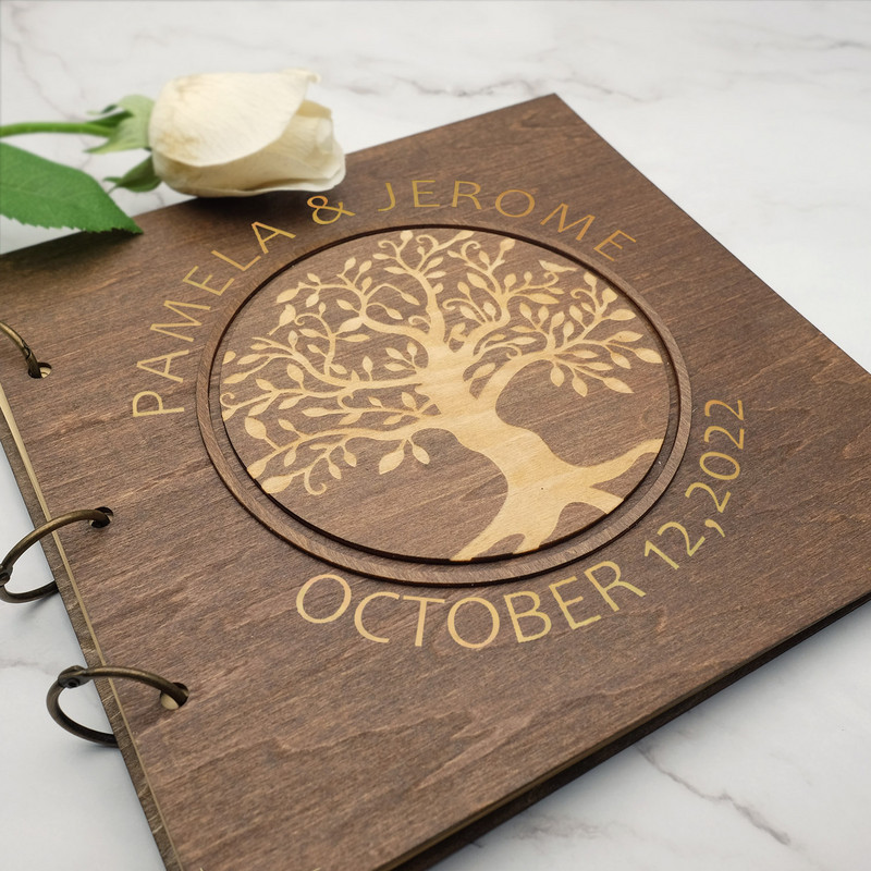 Carte de oaspeți de nuntă personalizată Carte de nuntă gravată Carte de semnături personalizată Album de nuntă Amintiri pentru invitații la nuntă